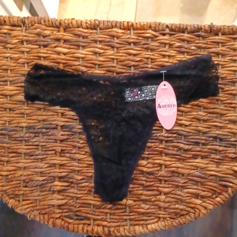 New Anemone black panties underwear thong naughty 😜